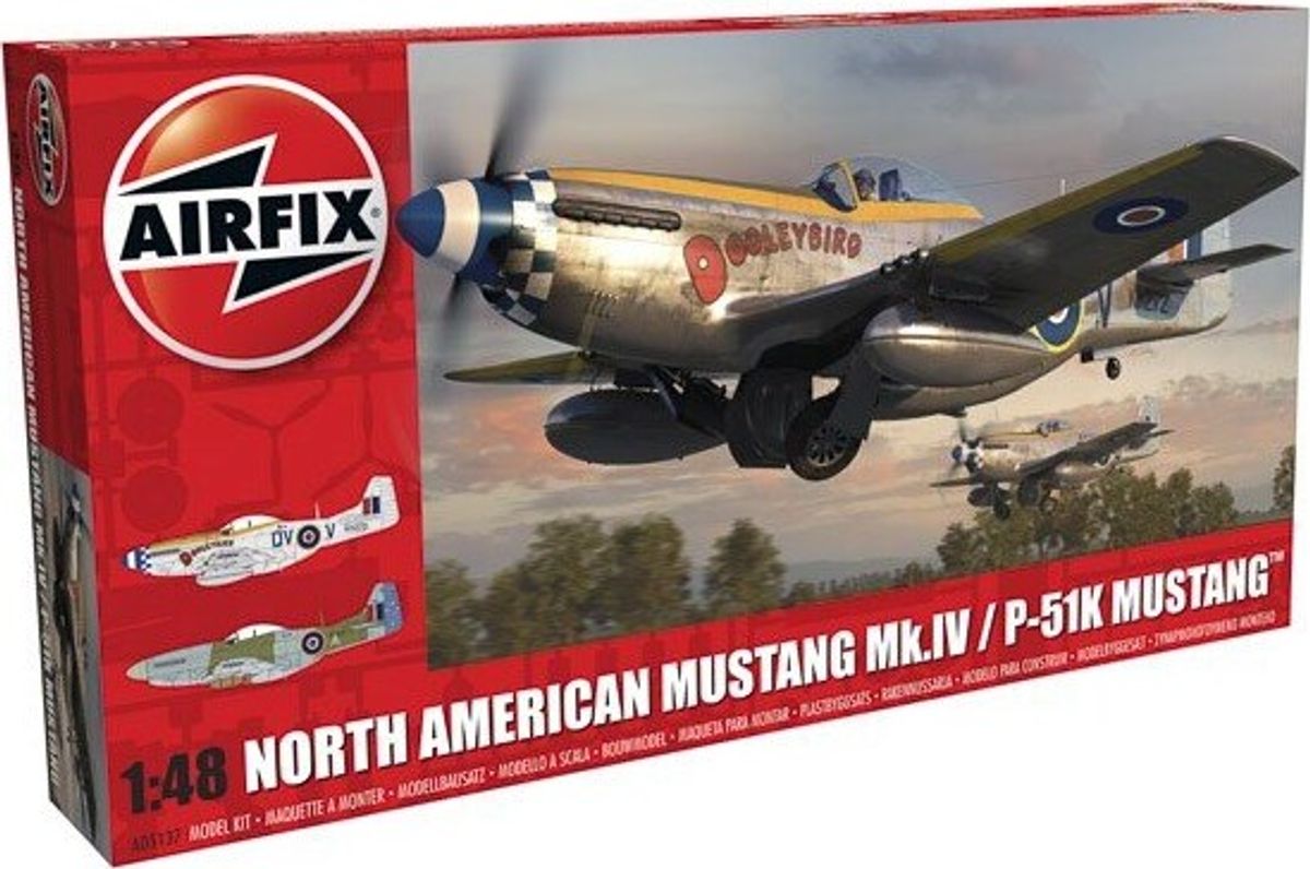 Airfix - North American Mustang Fly Byggesæt - 1:48 - A05137