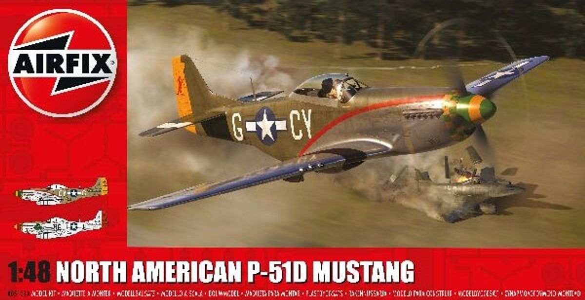 Airfix - North American P-51d Mustang Fly Byggesæt - 1:48 - A05131a