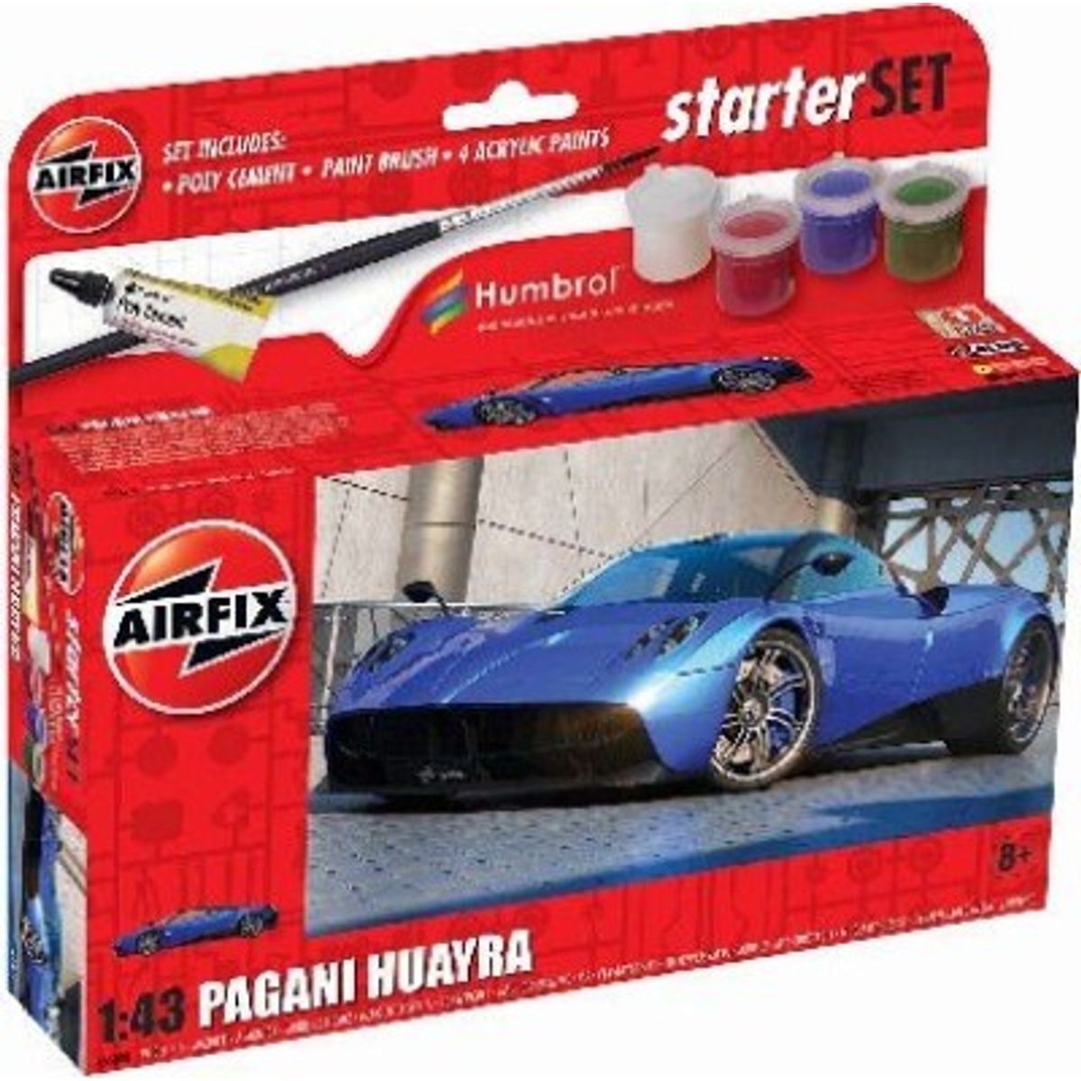 Airfix - Pagani Huayra Bil Byggesæt Inkl. Maling - 1:43 - A55008