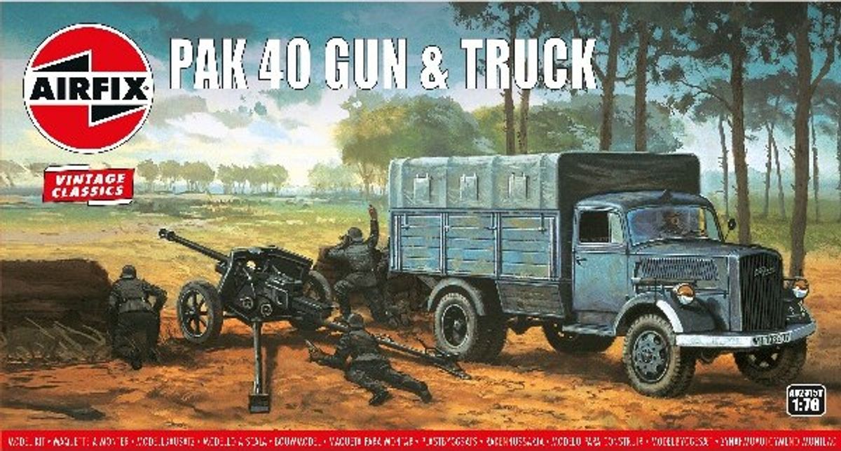 Airfix - Pak 40 Gun + Truck - Vintage Classics - 1:76 - A02315v