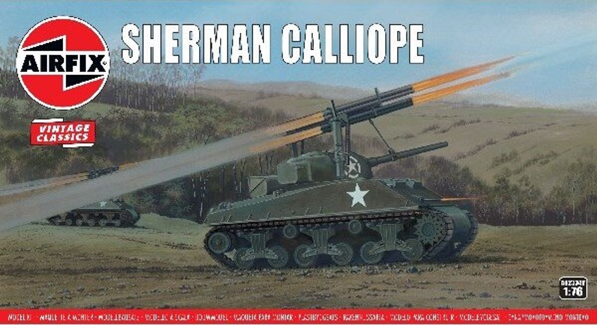 Airfix - Sherman Calliope Tank Byggesæt - Vintage Classics - 1:76 - A02334v