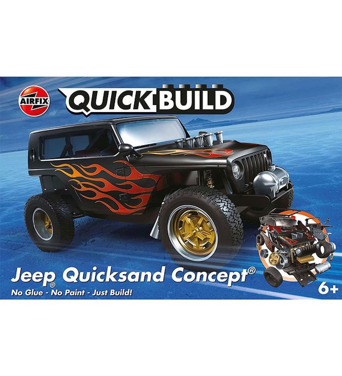 Airfix Sæt - QUICKBUILD - Jeep Quicksand Concept J6038 - 49 Dele