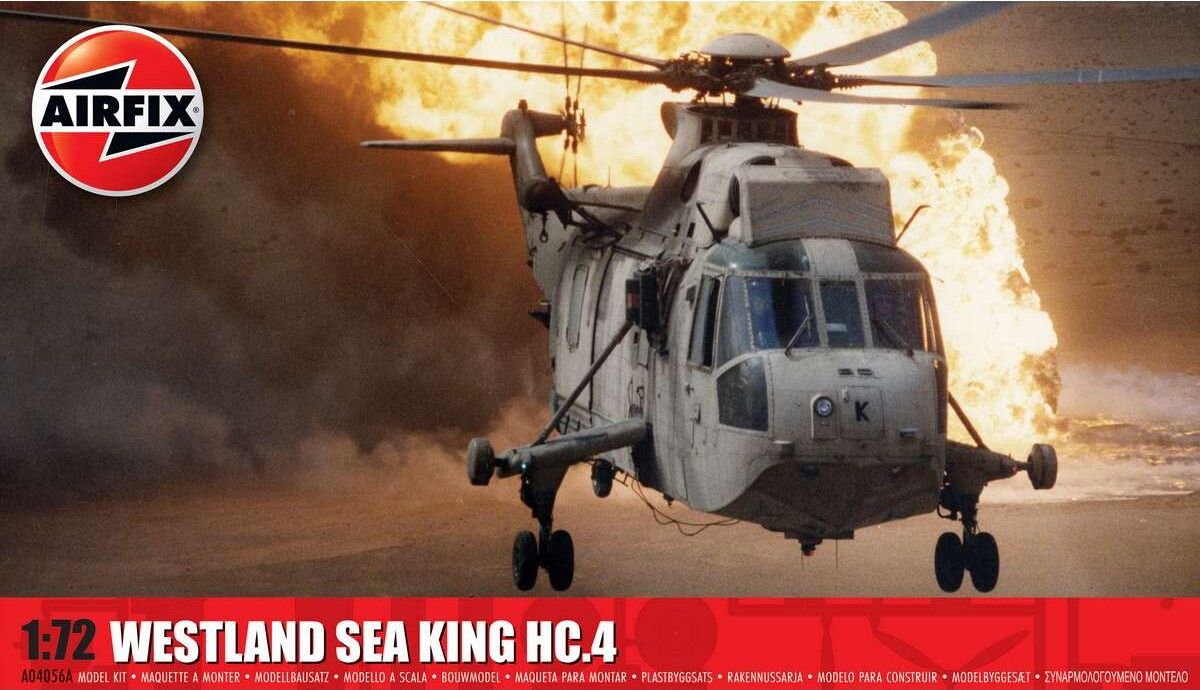 Airfix - Westland Sea King Hc.4 Helikopter Byggesæt - 1:72 - A04056a