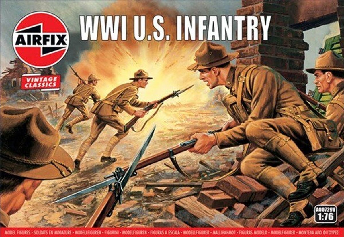 Airfix - Ww1 U.s. Infantry - Vintage Classics - 1:76 - A00729v