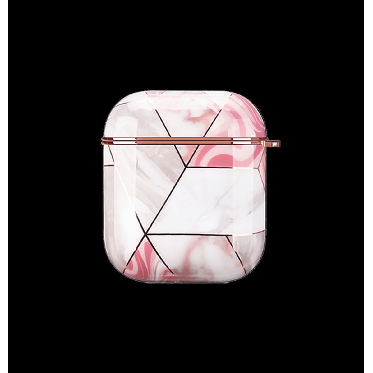 AirPods 1/2 | UNIQ&trade; Marmor Beskyttelse Cover - Rose Pearl