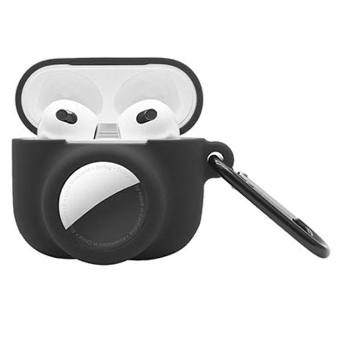 AirPods 3 | DeLX&trade; Silikone Cover m. AirTag Holder - Sort