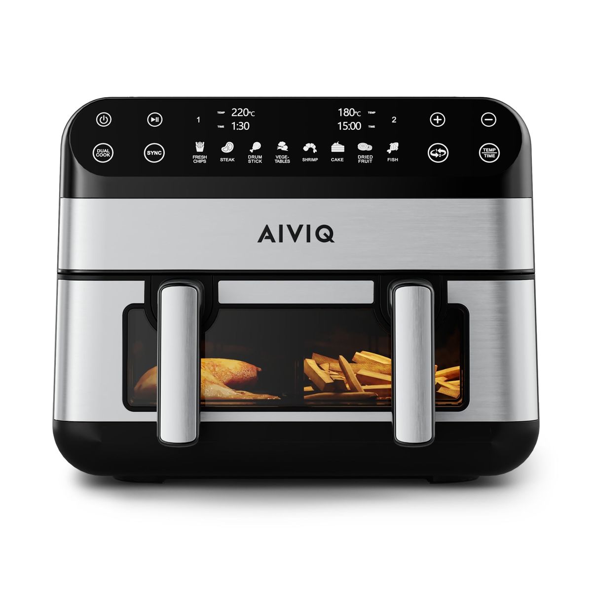 AIVIQ Premio Dual Airfryer - AAF-D561 - Rustfrit stål