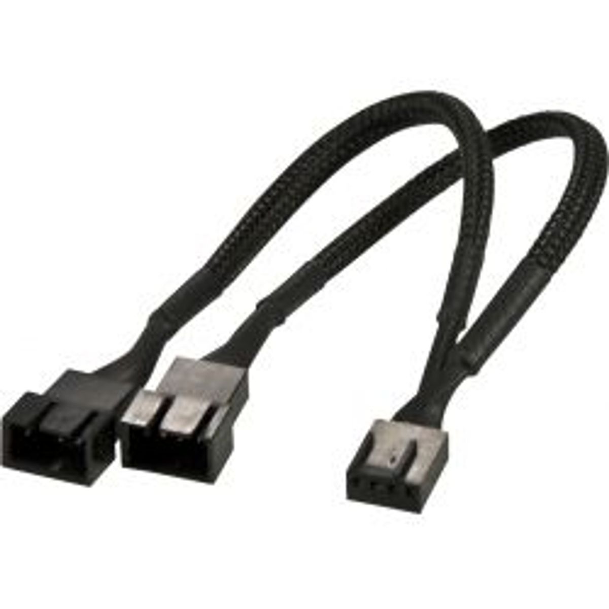 Akasa Splitter Cable For 4-pin Pwm Fans 0.1m, Black