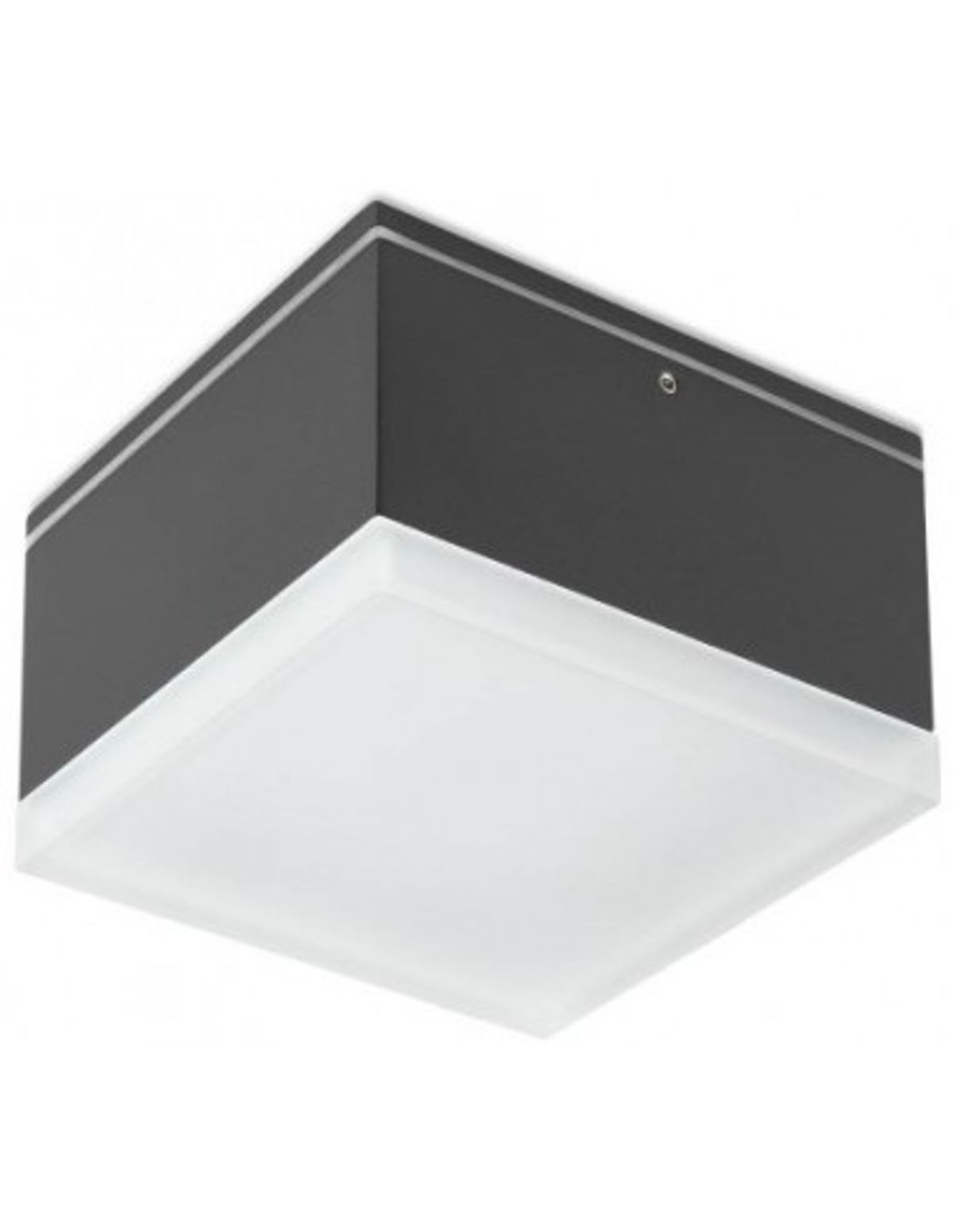 AKRON Påbygningsspot i aluminium 10,8 x 10,8 cm 1 x 9W SMD LED - Mat mørkegrå