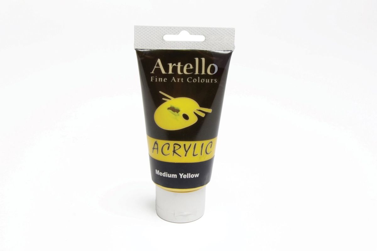 Akrylmaling Artello gul mid 75ml