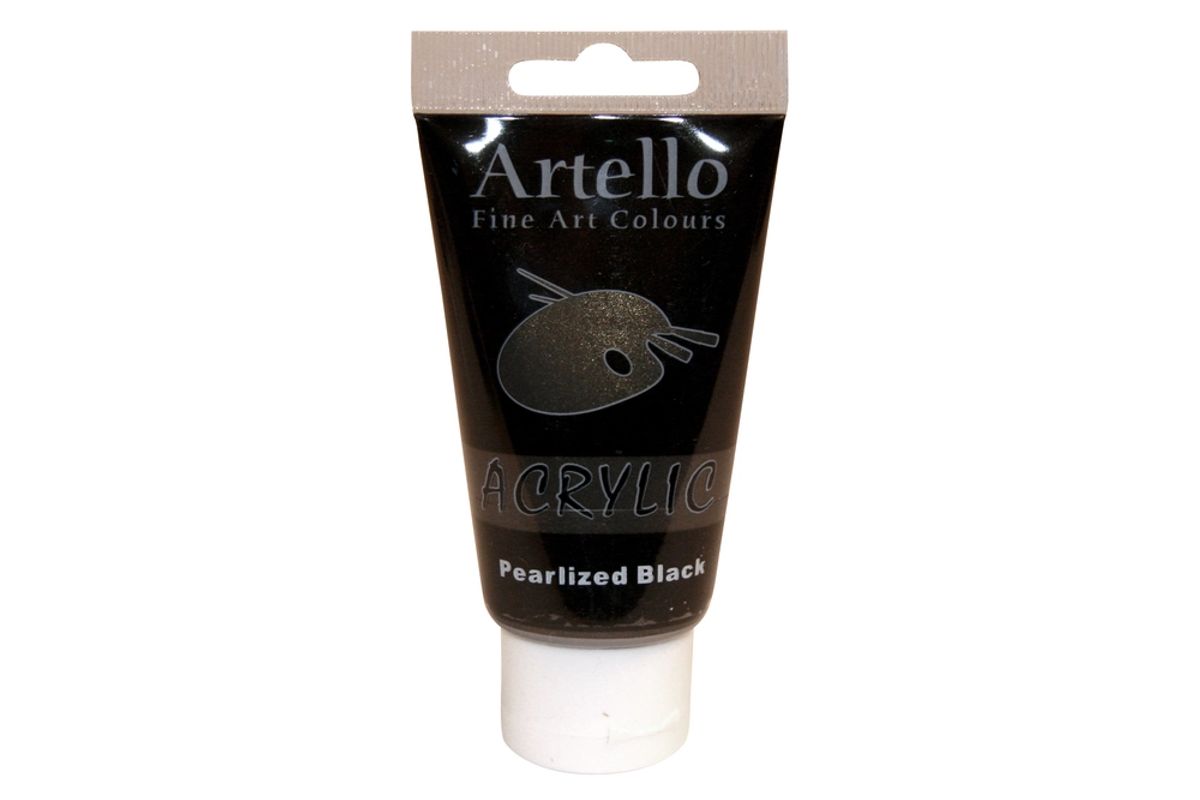 Akrylmaling Artello sort pearlized 75ml