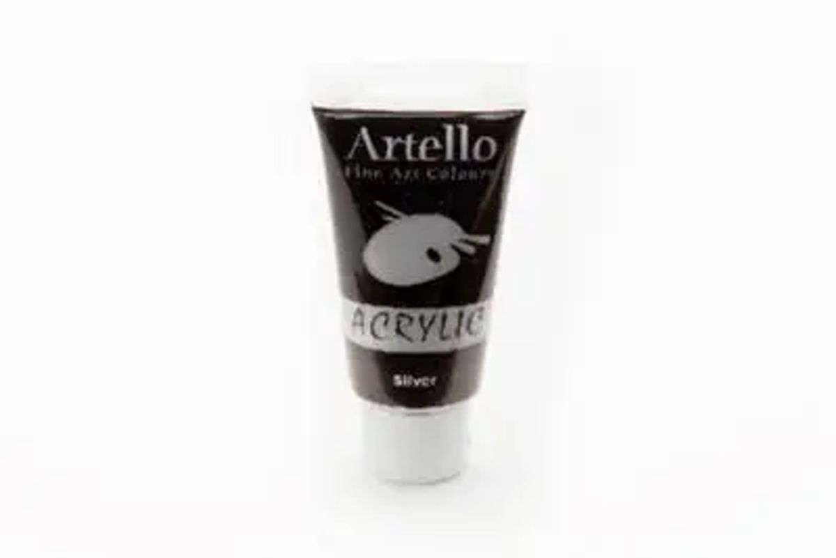 Akrylmaling Artello sølv 75ml