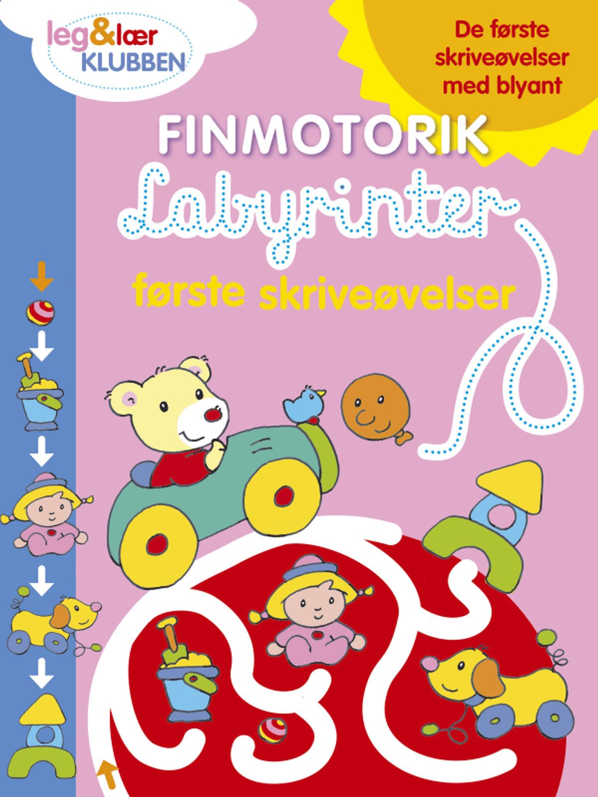 Aktivitetsbog, Finmotorik-Labyrinter Bamse - Aktivitesleg - Legekammeraten.dk