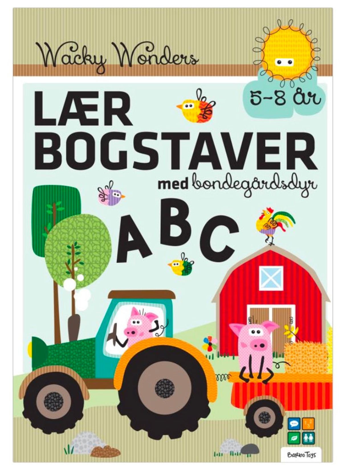 Aktivitetsbog Lær Bogstaver med Wacky Wonders Bondegårdsdyr - ABC