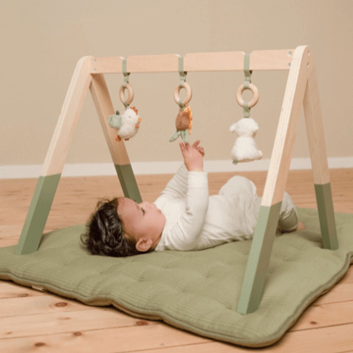 Aktivitetsstativ | Babygym, oliven - Little Dutch