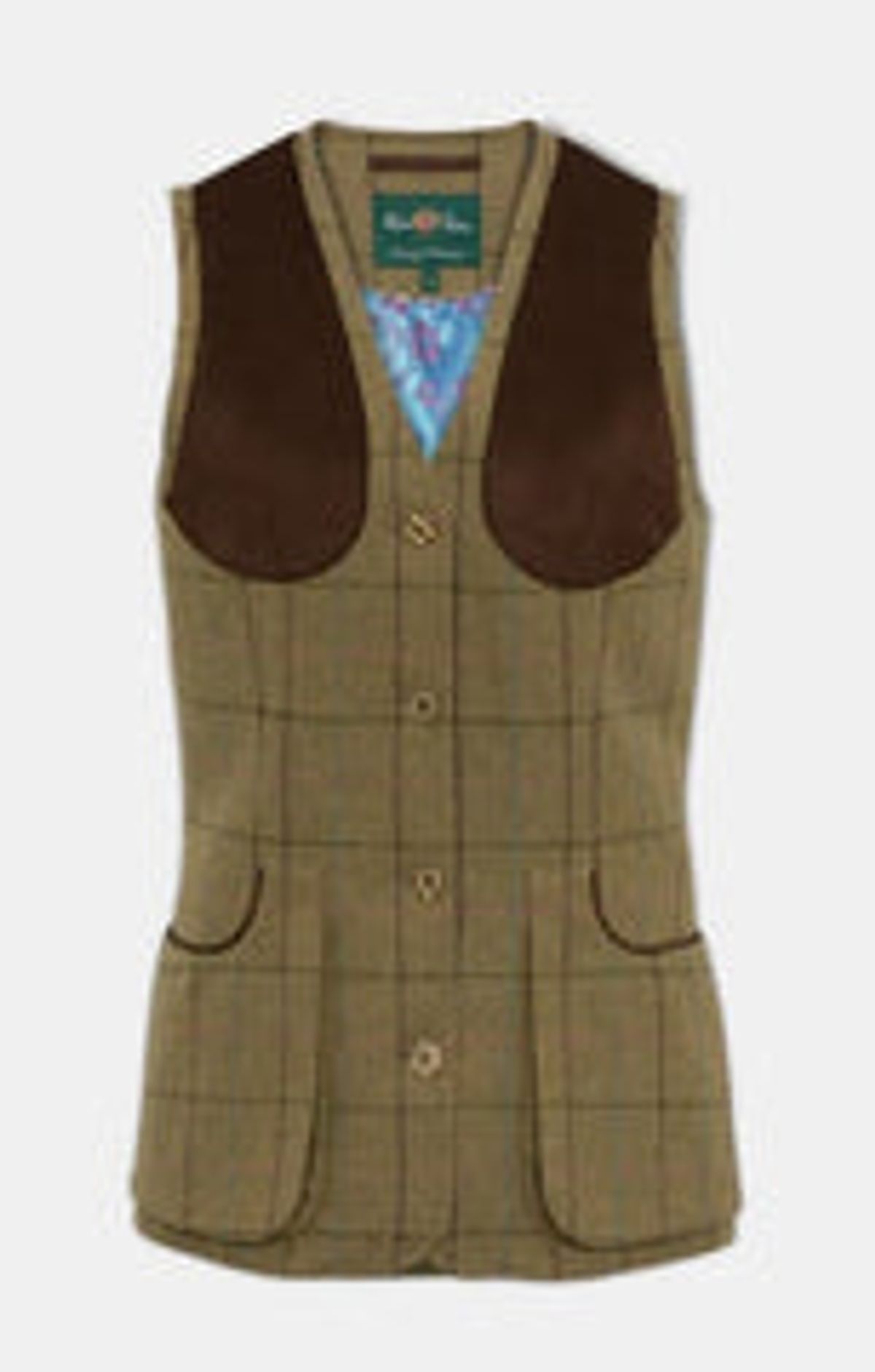 Alan Paine - Combrook Ladies Tweed Shooting Waistcoat Lotus