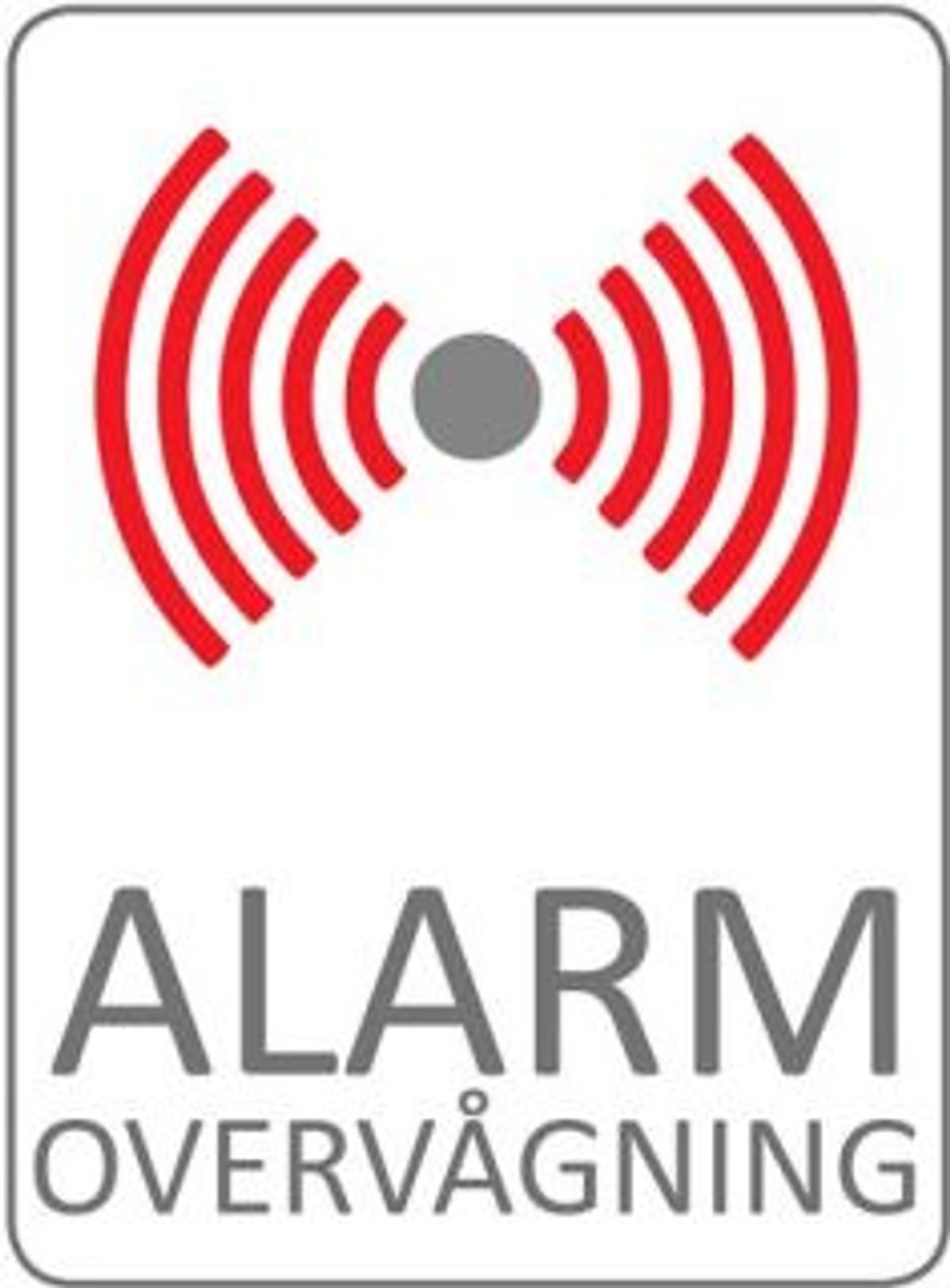 Alarm - Overvågnings klistermærke