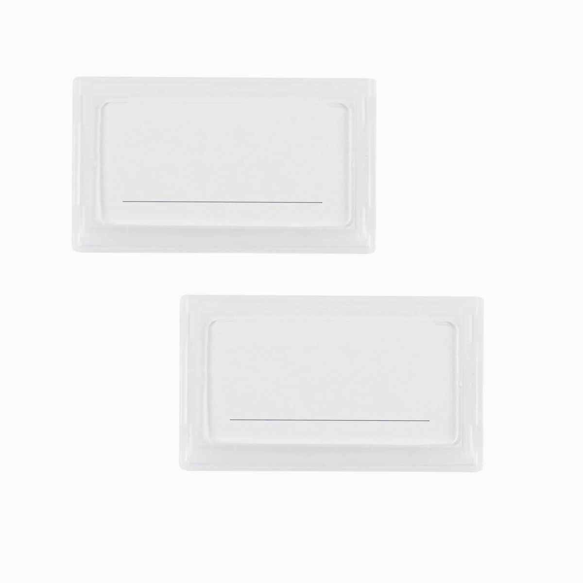 Alba - Label til kasser (2 stk.) - Transparent - 5,5cm x 0,4cm x 3cm