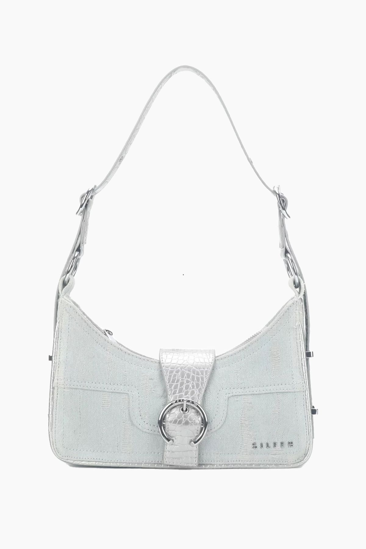 Alba Shoulder Bag - Pale Denim - Silfen Studio - Sølv One Size