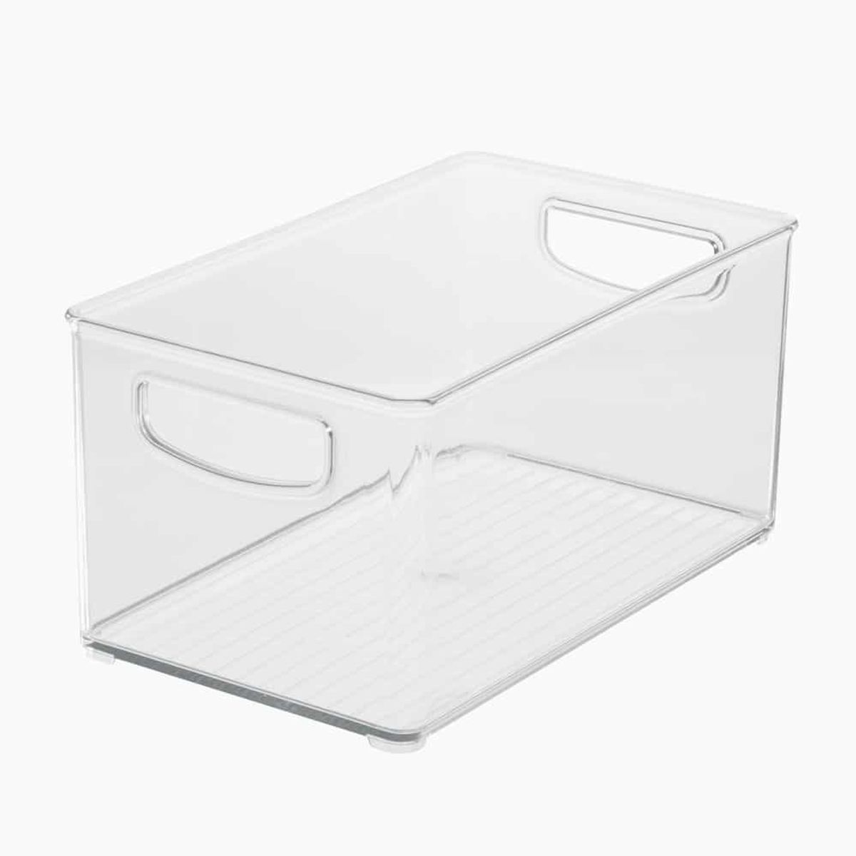 Alberte - Stabelbare opbevaringskasser (dybde: 25,5 cm) - Transparent - 15,2cm x 25,5cm x 12,7cm