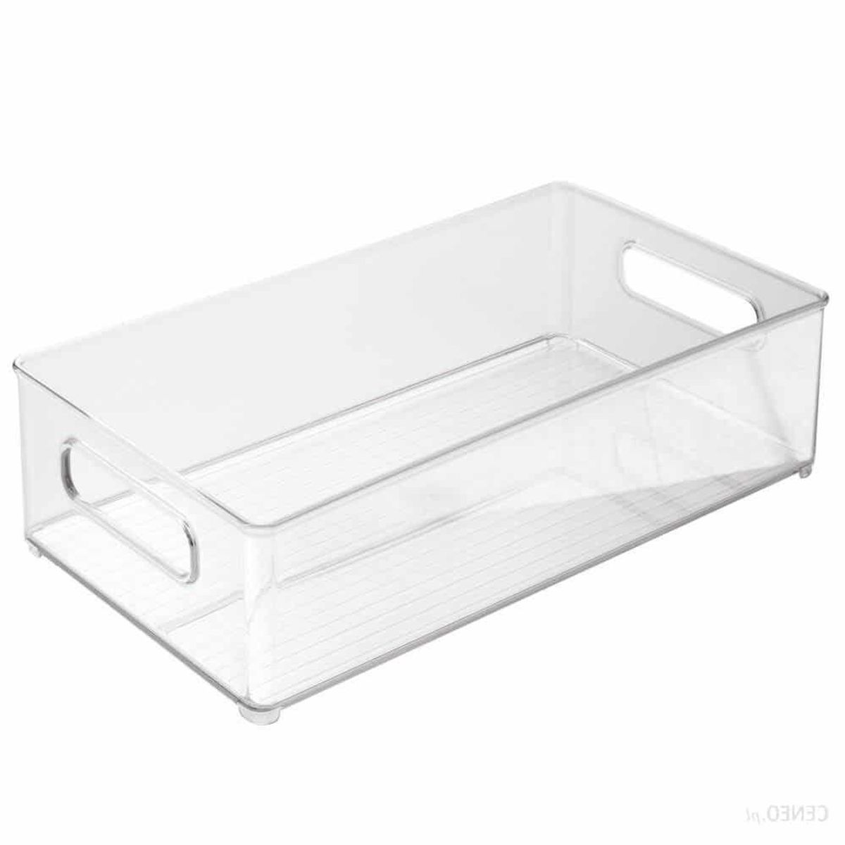 Alberte - Stabelbare opbevaringskasser (dybde: 37 cm) - Transparent - 20,3cm x 37cm x 10,2cm