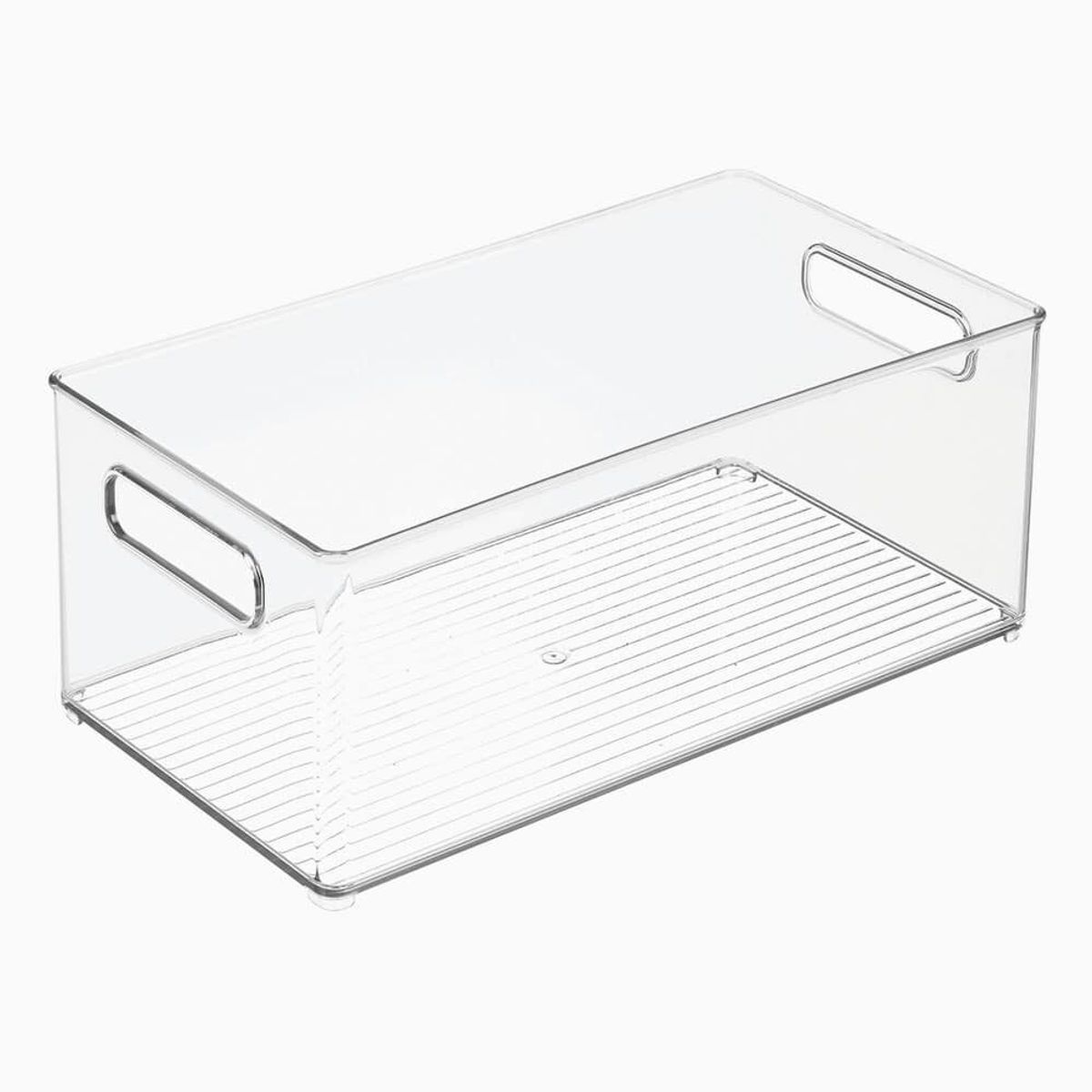 Alberte - Stabelbare opbevaringskasser (dybde: 37 cm) - Transparent - 20,3cm x 37cm x 15,3cm