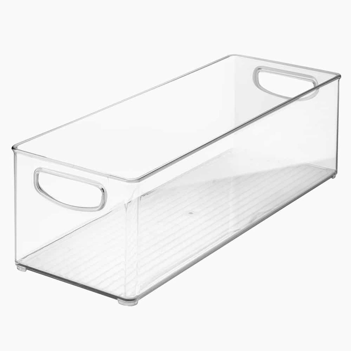 Alberte - Stabelbare opbevaringskasser (dybde: 40,8 cm) - Transparent - 20,3cm x 40,8cm x 12,7cm