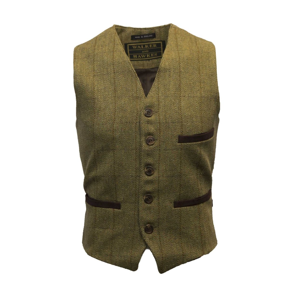 Alcott Tweed Formal Waistcoat, vest, lys salvie - S