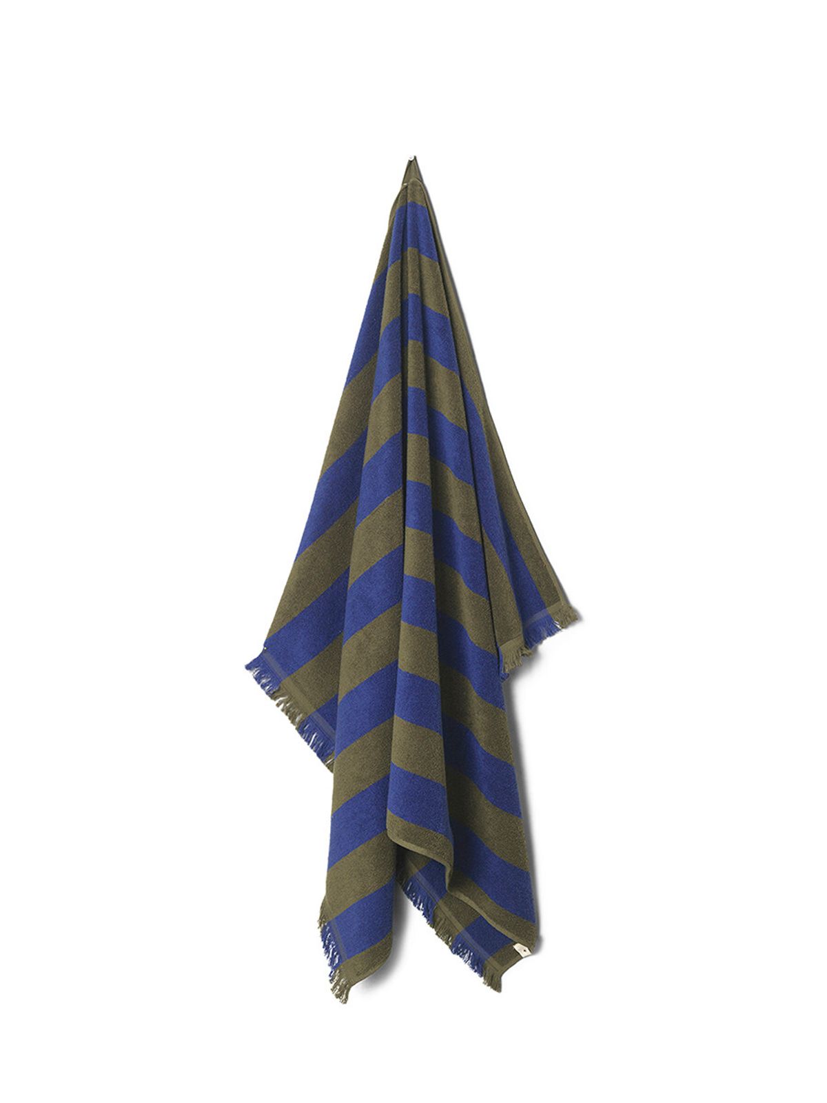 Alee Beach Towel, olive/bright blue fra Ferm Living