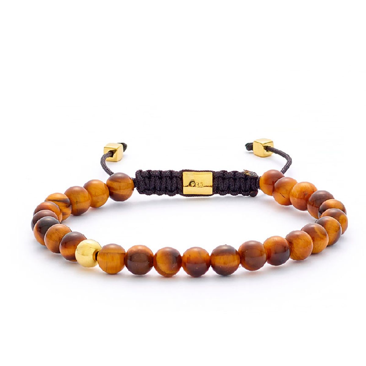 Alexander Lynggaard Color Up armbånd Tiger Eye Braided 6mm - Justerbar