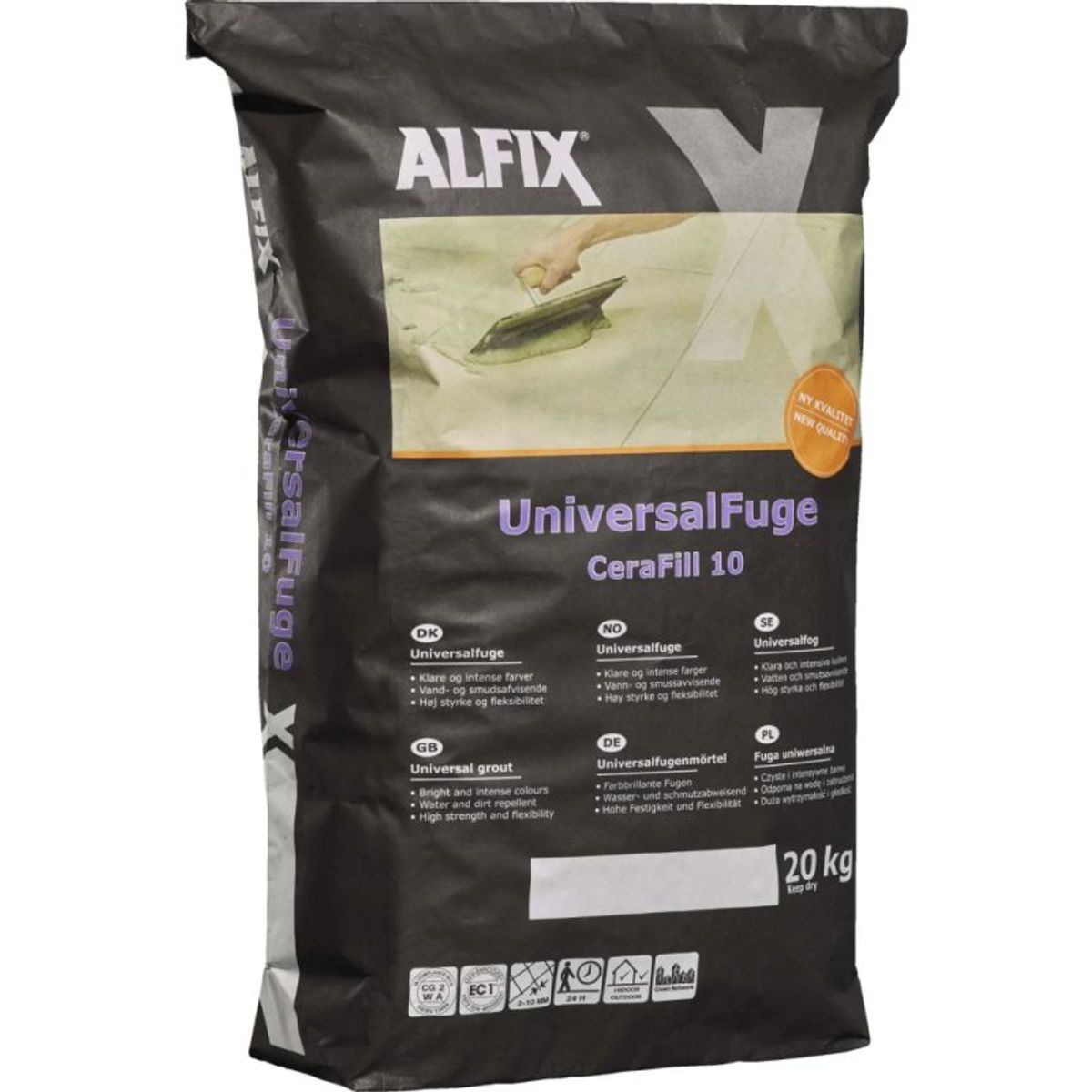 Alfix Cerafill 10 Colour Universalfuge Grå 20kg