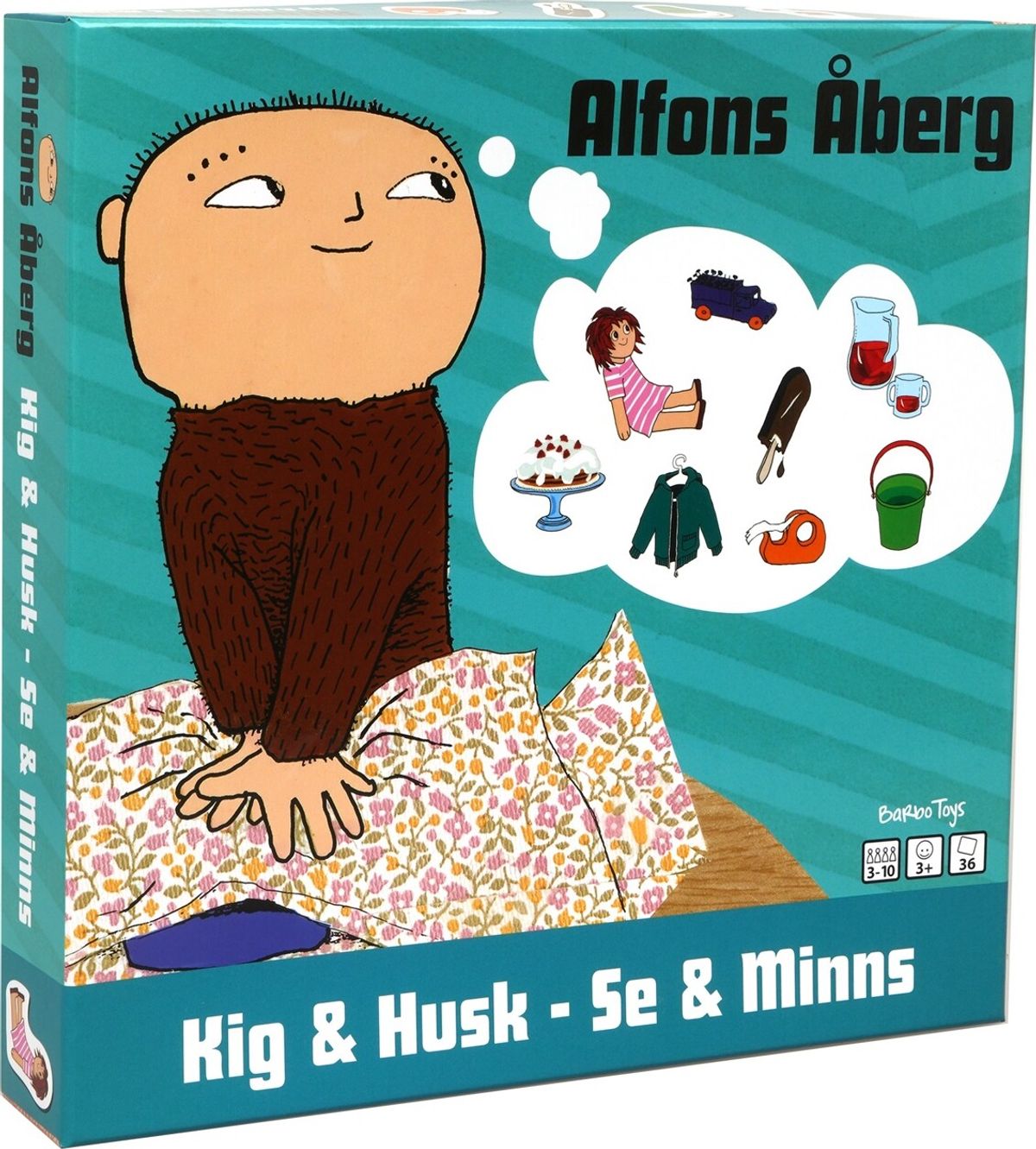 Alfons åberg - Kig & Husk - Huskespil Sæt Med 36 Brikker