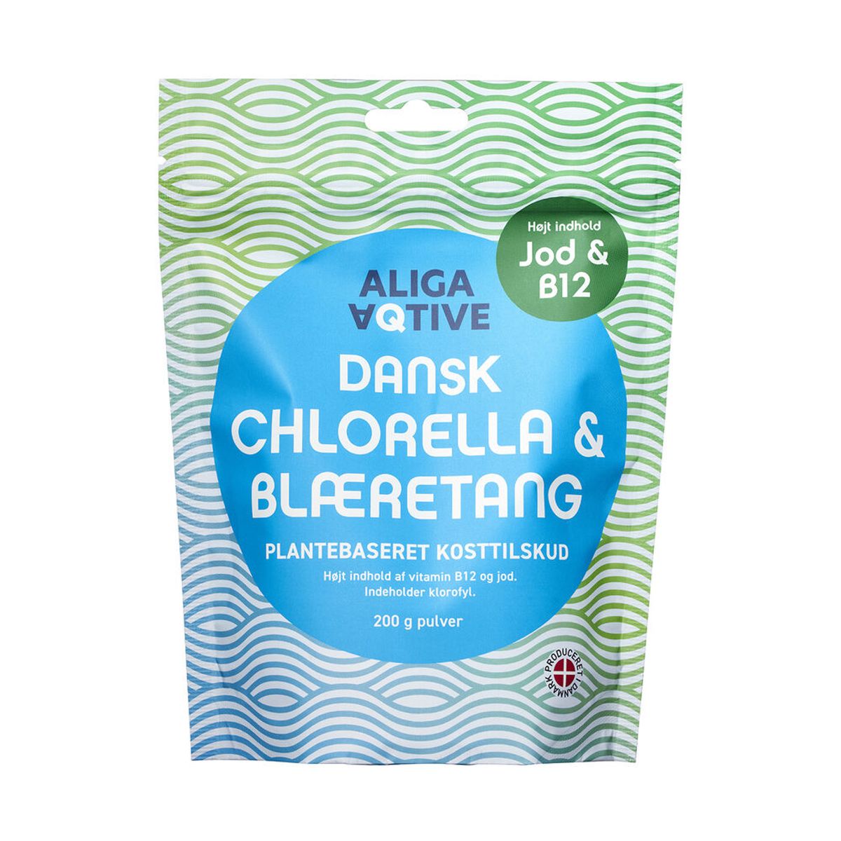 Aliga Aqtive Dansk Chlorella & Blæretang Pulver, 200g