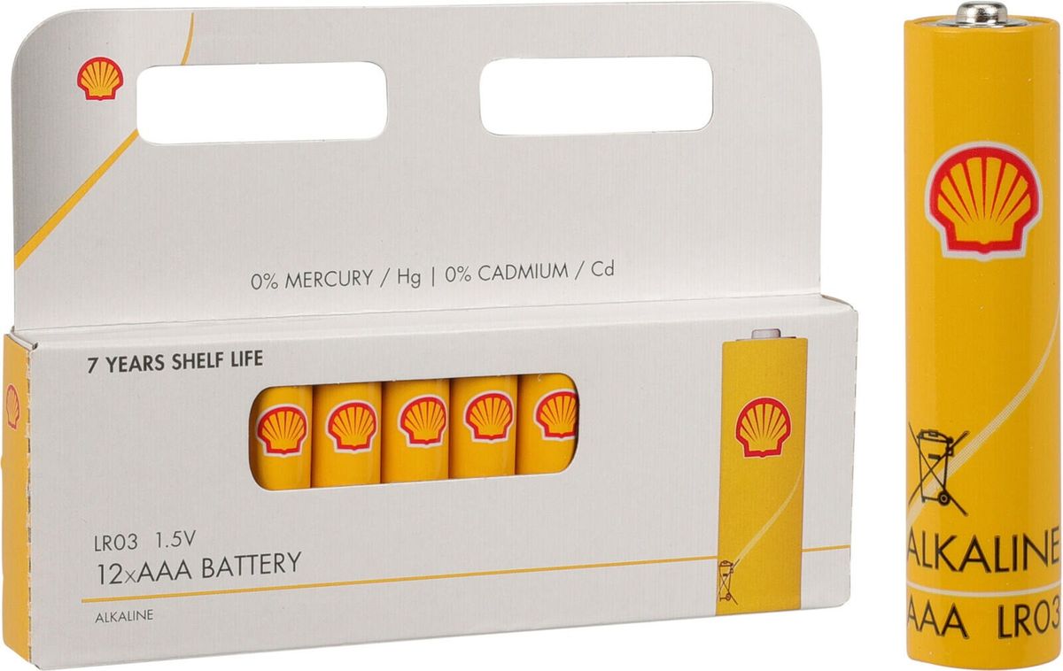 Alkaline Batterier SHELL LR03/AAA - Sæt med 12 stk.