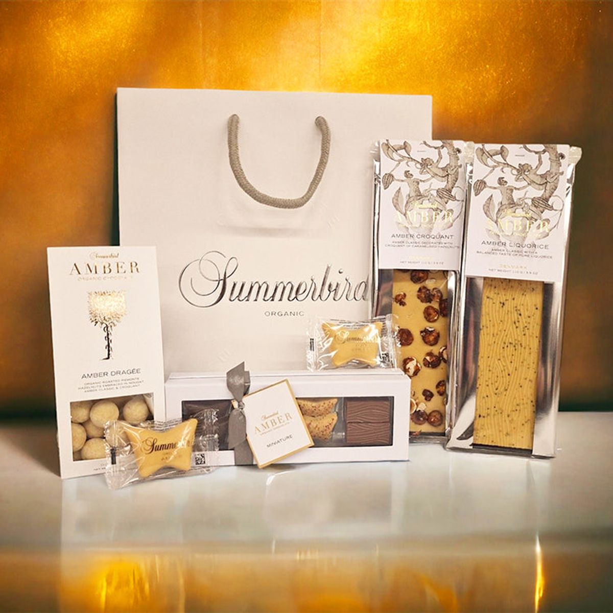 All about Amber | gavepose med Amber chokolade fra Summerbird