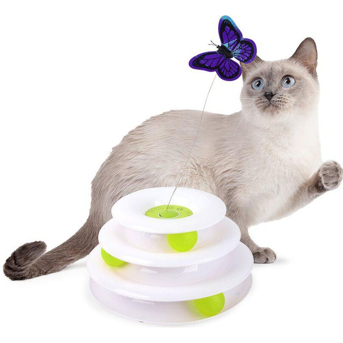 All For Paws - Boldtårn Til Katte - Tower Of Butterfly - 25 Cm