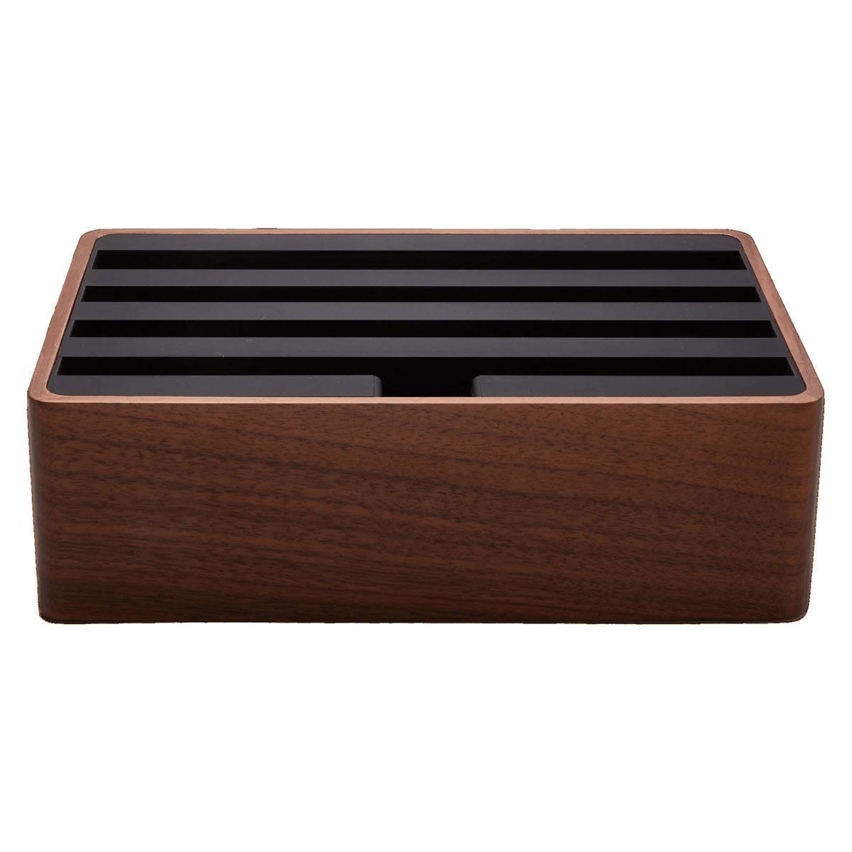 ALLDOCK Classic opladestand 72W m. 3 USB-C PD, Valnød