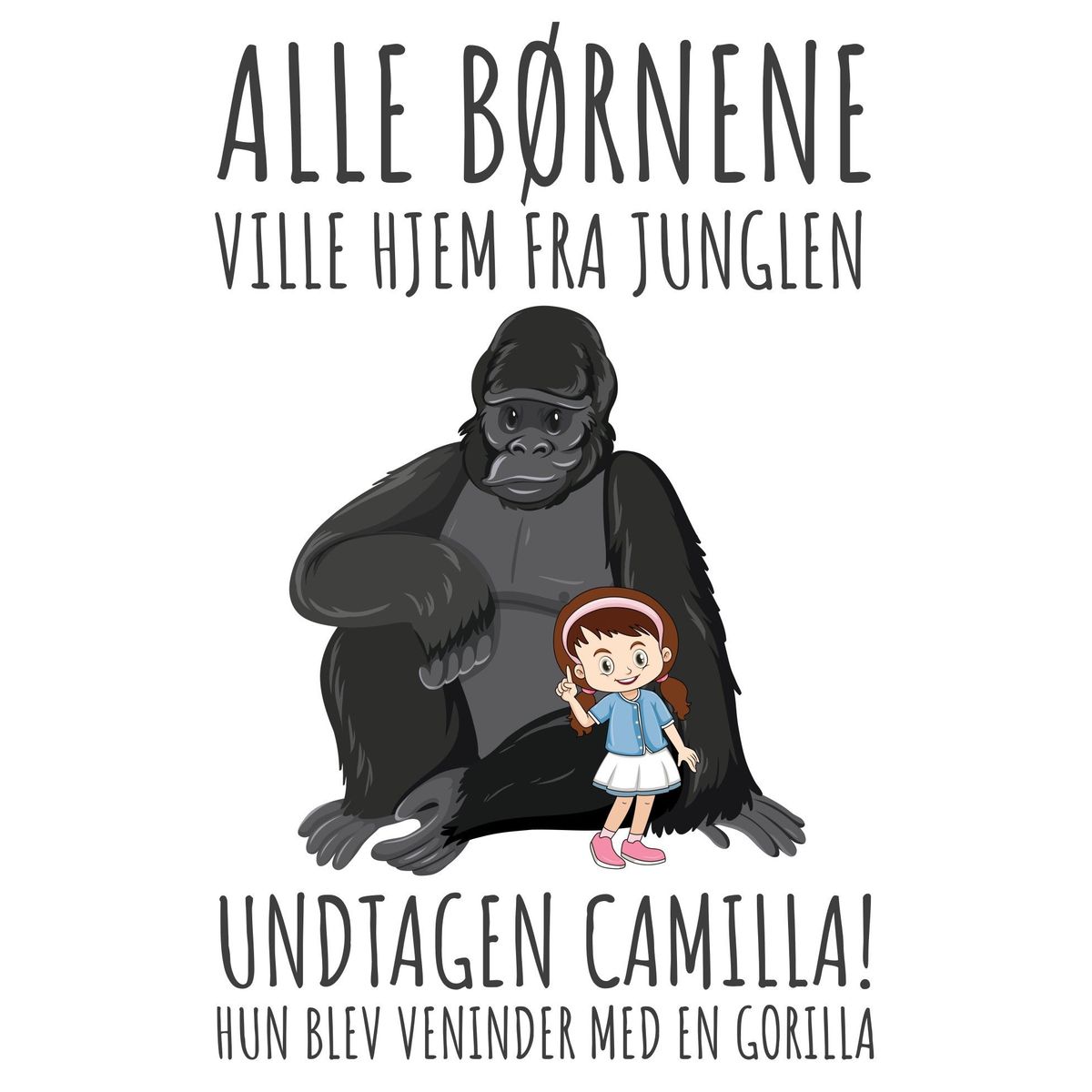 Alle Børnene - Gorilla Camilla 30x42 cm (A3)