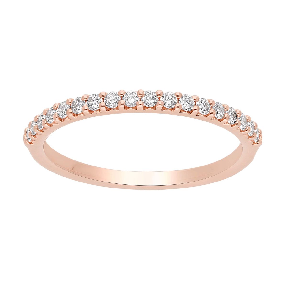 Alliancering i 14 kt. Guld rosa eller hvidguld, 0.25 ct. Diamanter - 49