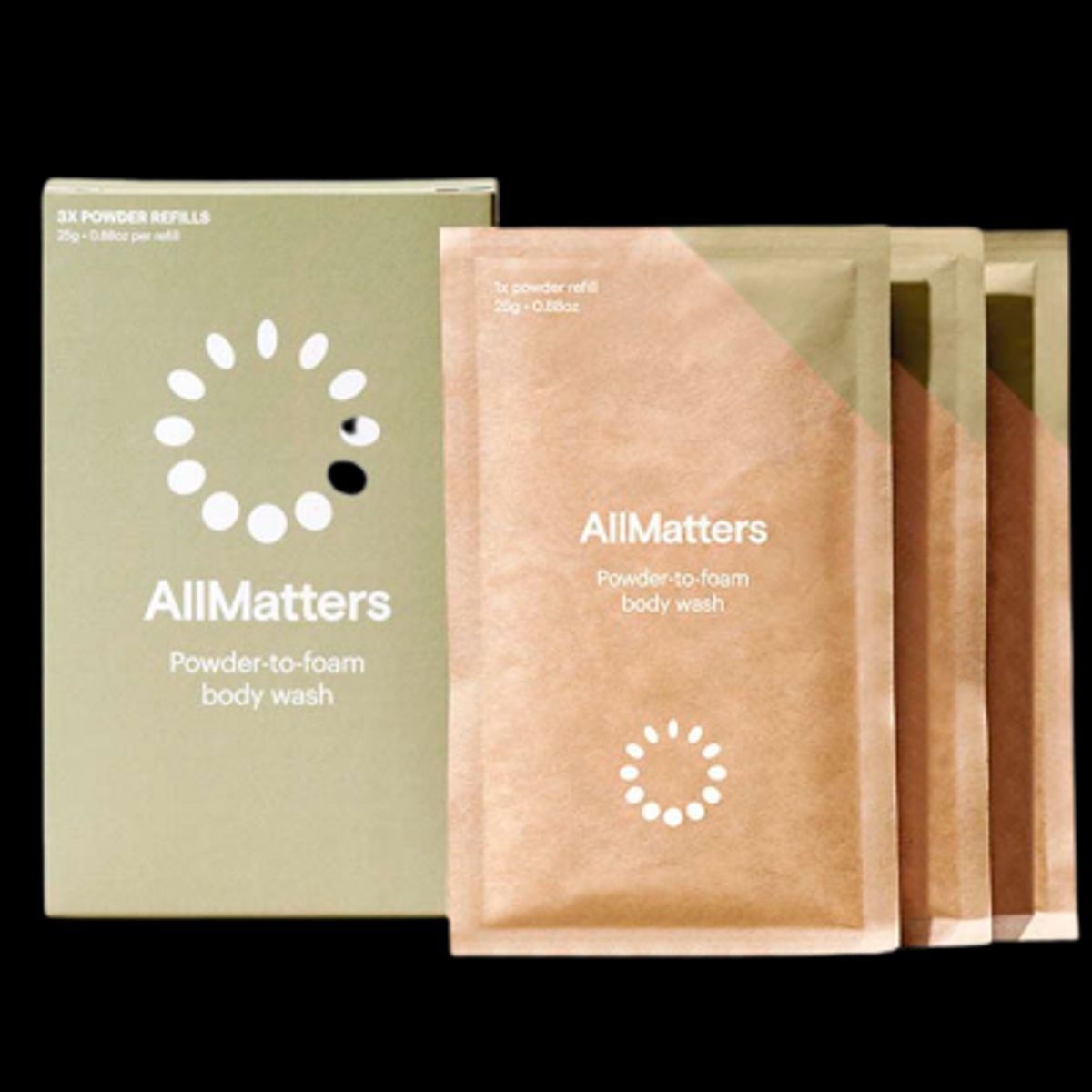 AllMatters Body Wash Pulver Refills (3 stk).