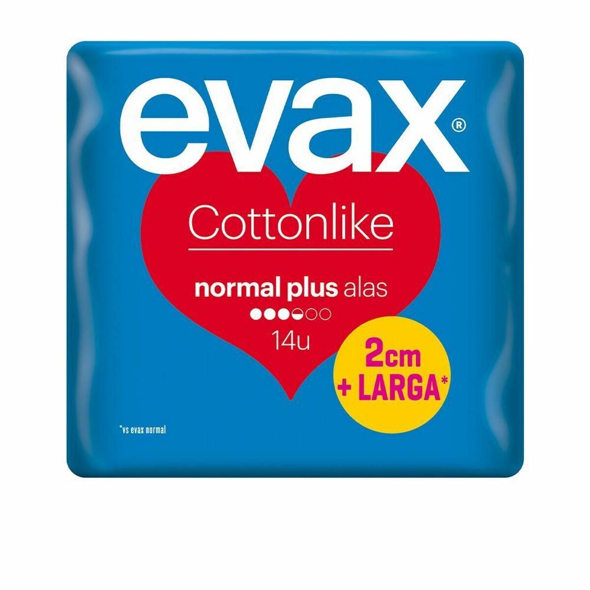 Almindelige Hygiejnebind uden Vinger Evax Cotton Like Plus (14 uds)