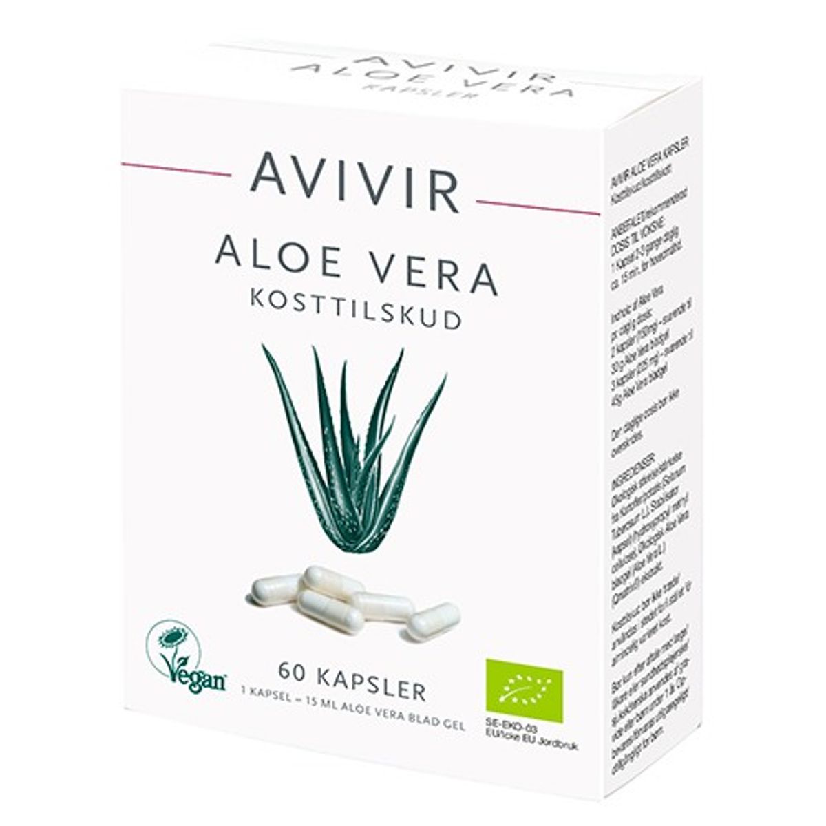 Aloe Vera Kapsler - 60 kap - Avivir