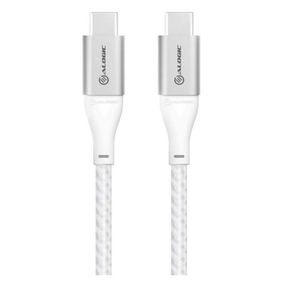 Alogic Ultra USB-C til USB-C 100W PD 30cm kabel, Sølv