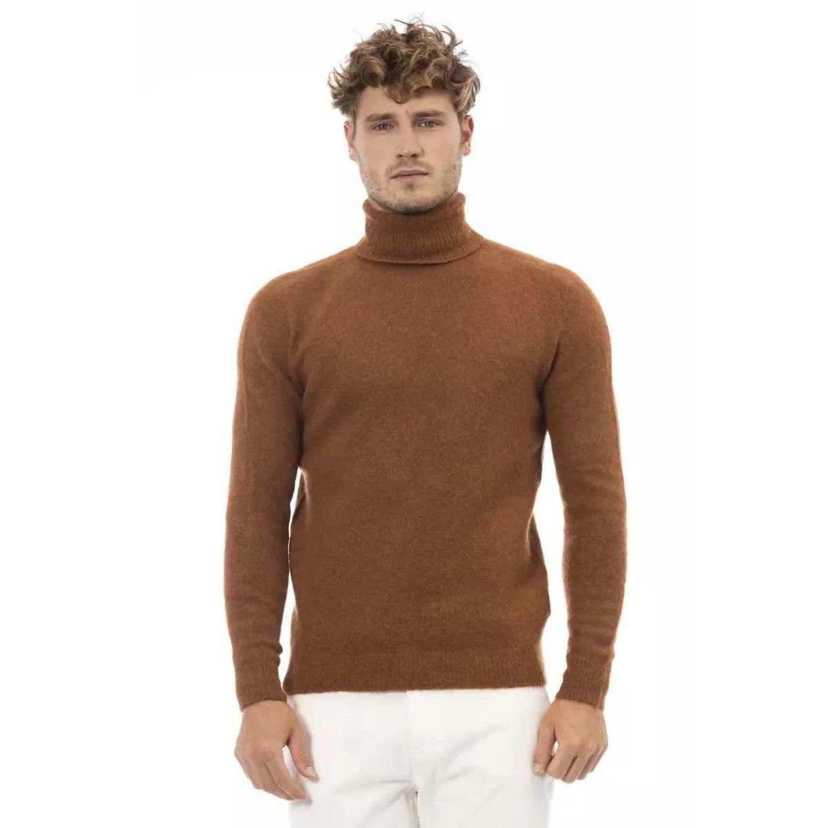 Alpha Studio Brun Læder Sweater