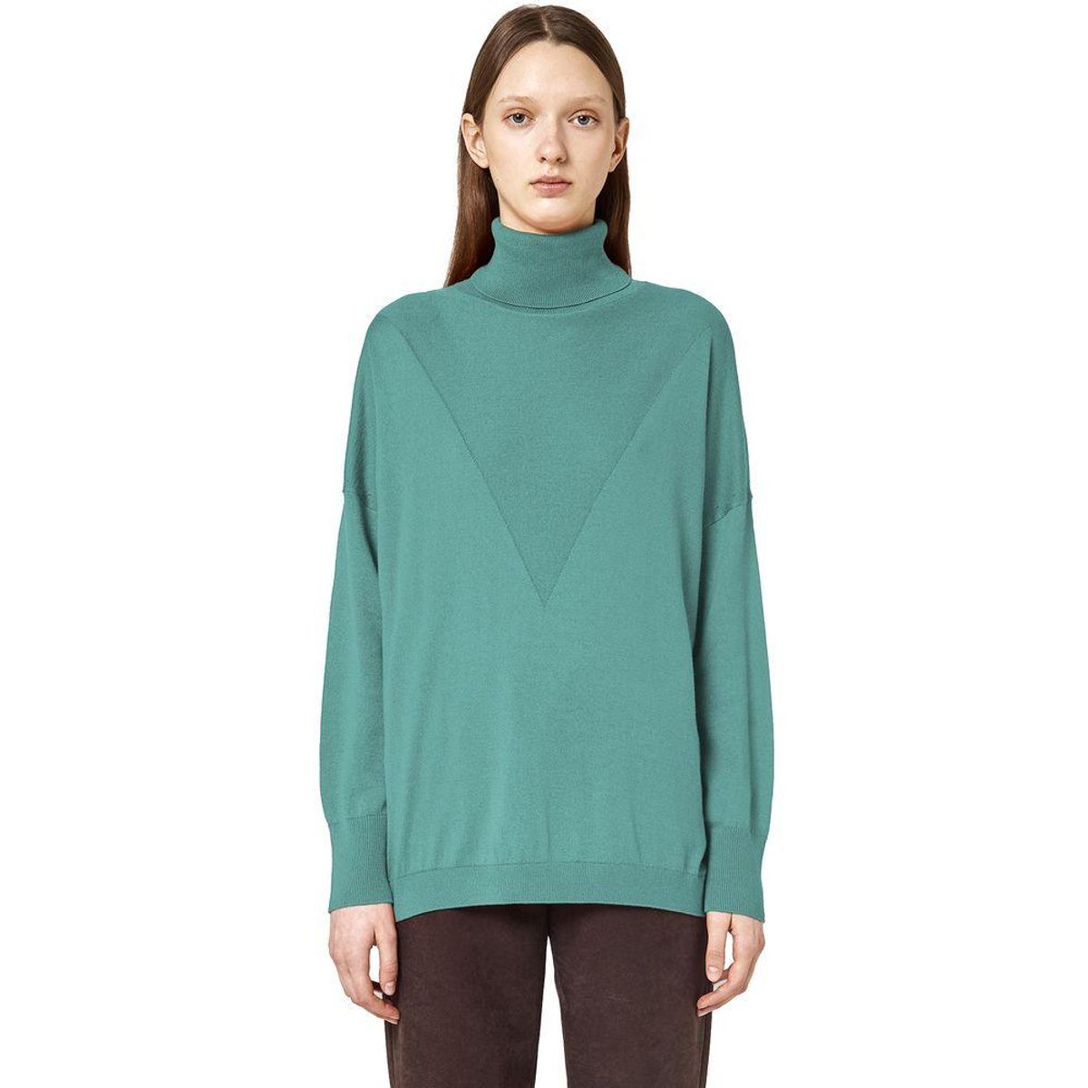 Alpha Studio Green Silk Sweater