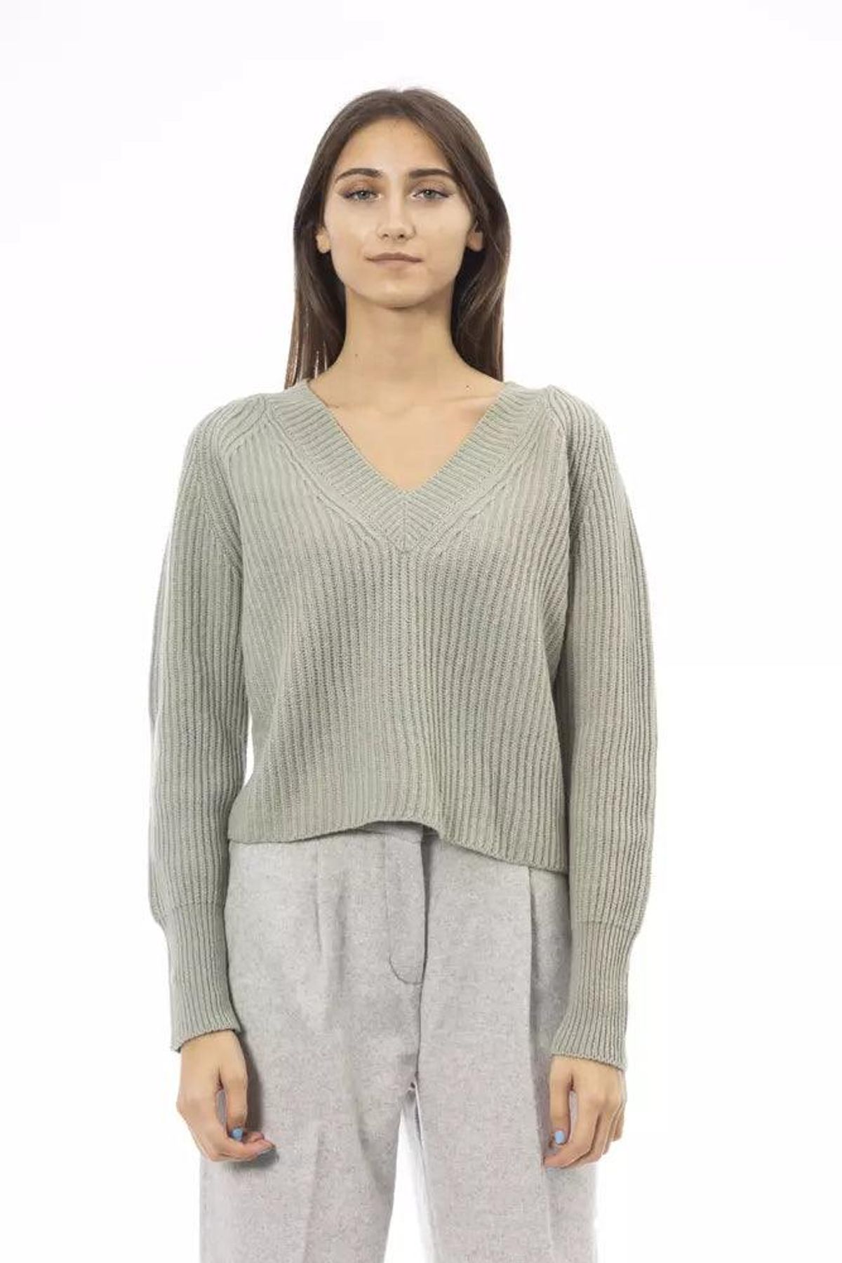 Alpha Studio Grøn Uld Sweater