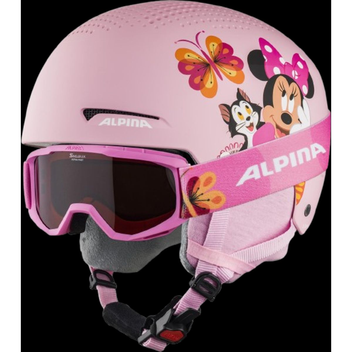 Alpina Zupo Disney Minnie Mouse Skihjelm Og Brille Børn (Farve: Lyserød, Størrelse: Children/junior)