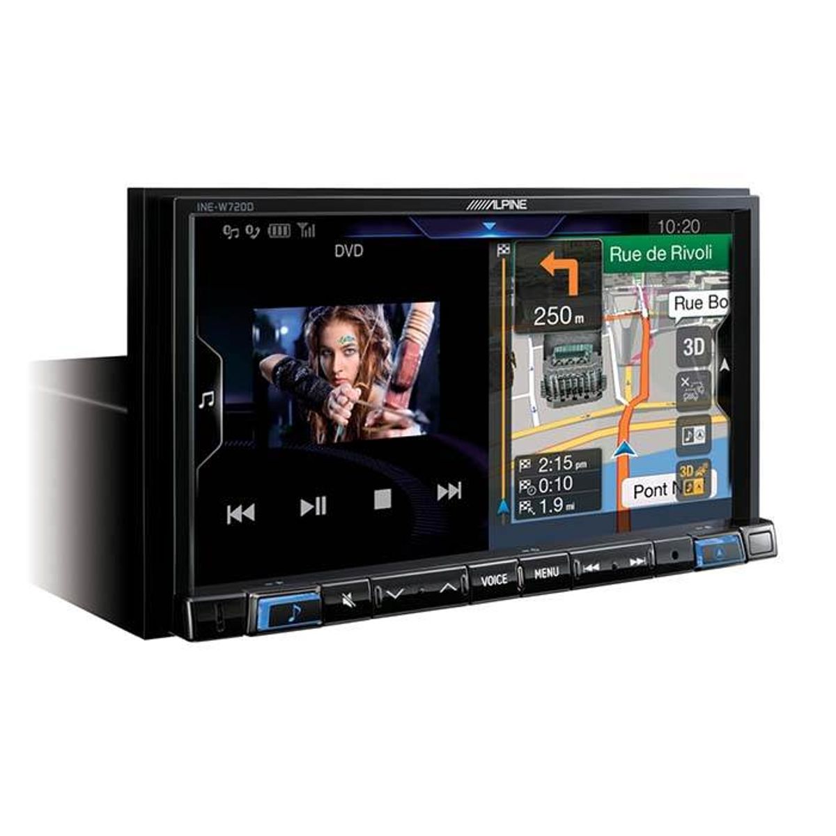 Alpine INE-W720DC 2DIN Multimedie Station med navigation, truckkort