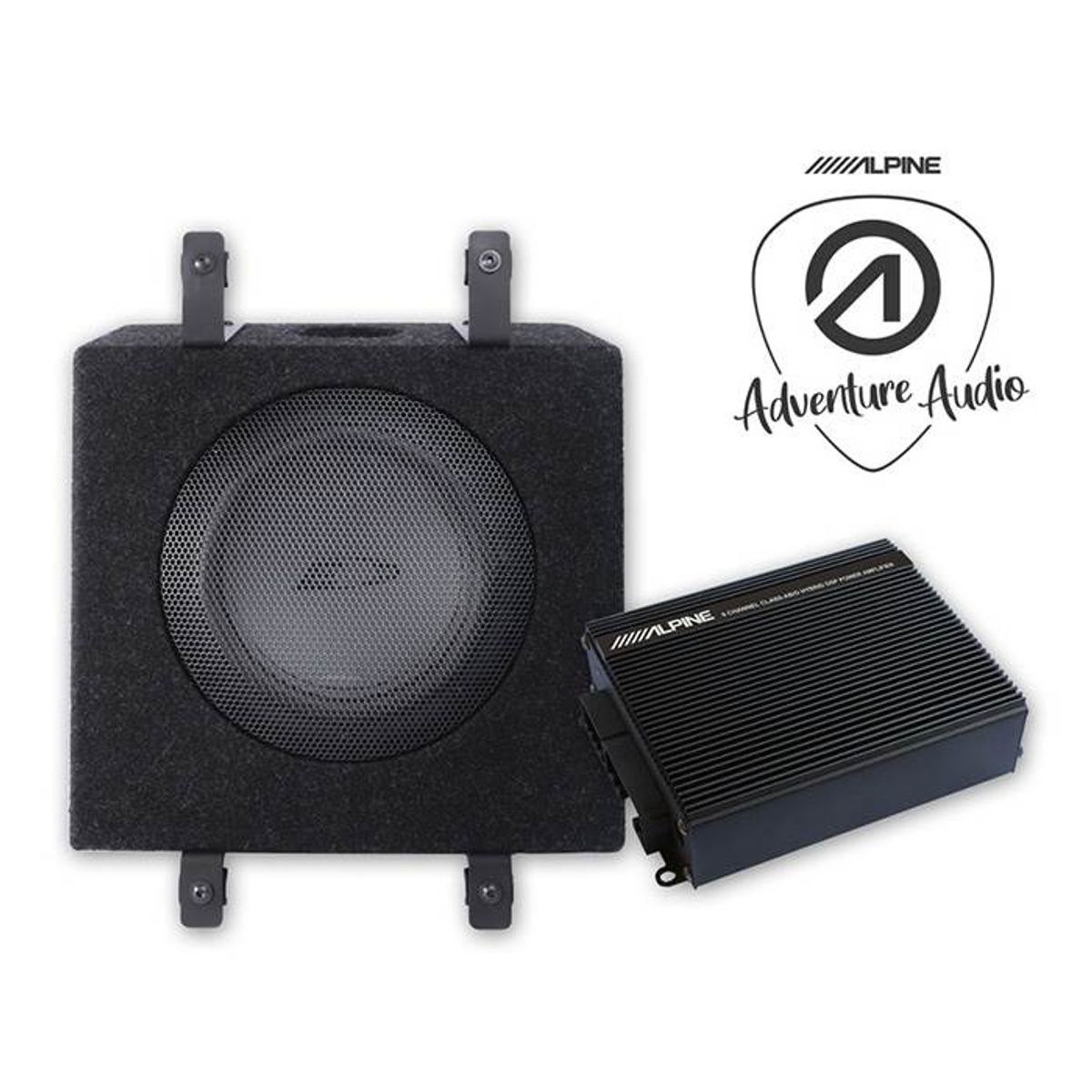 Alpine lydpakke - 6 kanal DSP forstærker og subwoofer til Mercedes 907/910