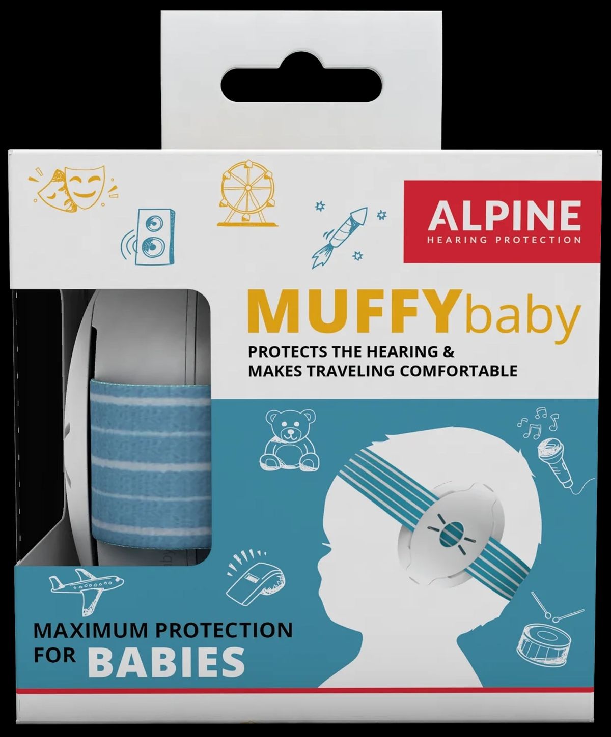 Alpine Muffy Baby - Høreværn til baby (1-3år) - Blå